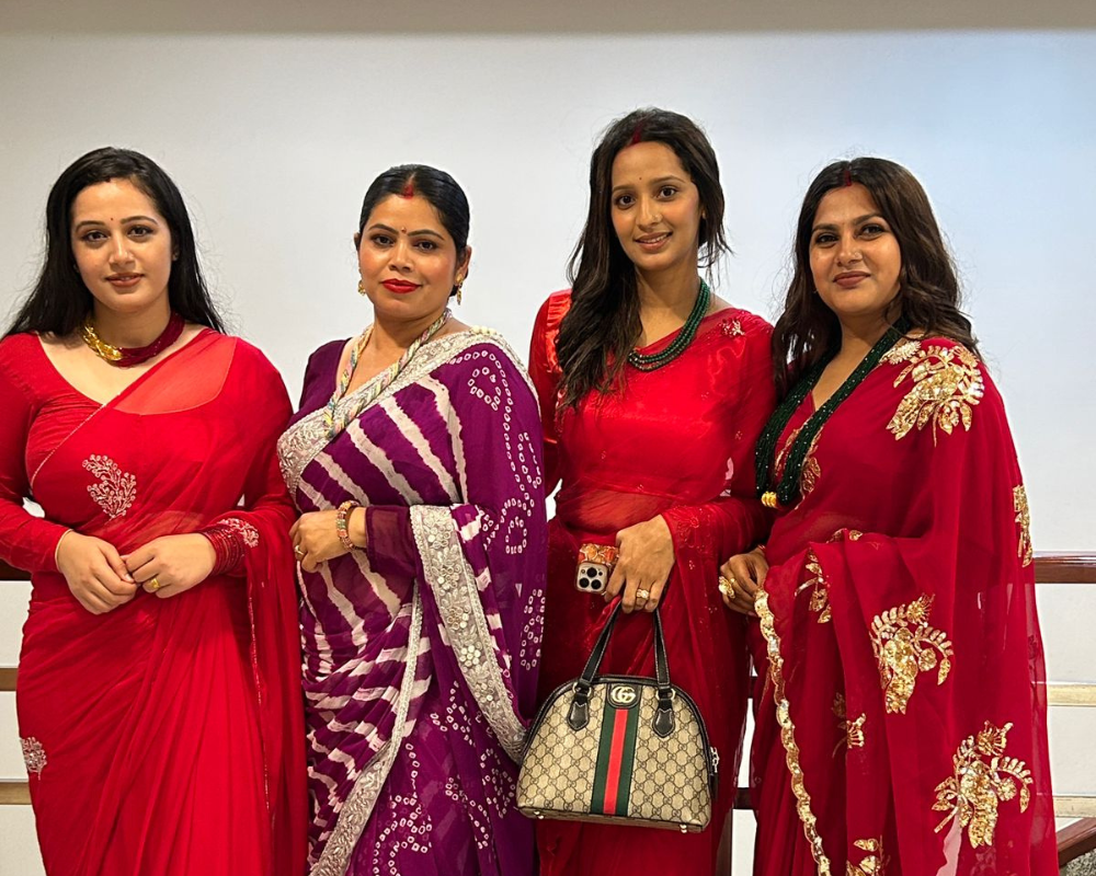 Red Teej Attire Festival